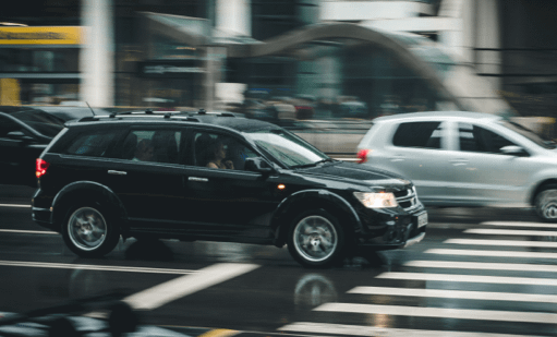 cars driving on street